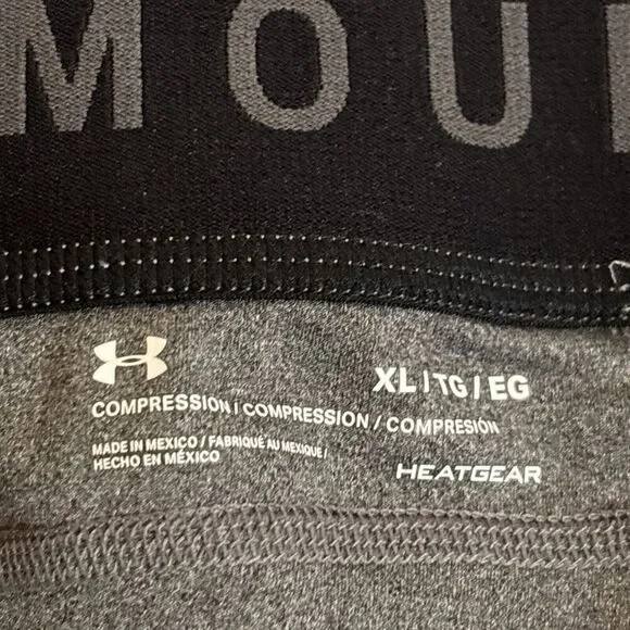 Under Armour HeatGear Ankle Crop Sports Running Leggings Metallic Gray Size XL - Picture 9 of 9